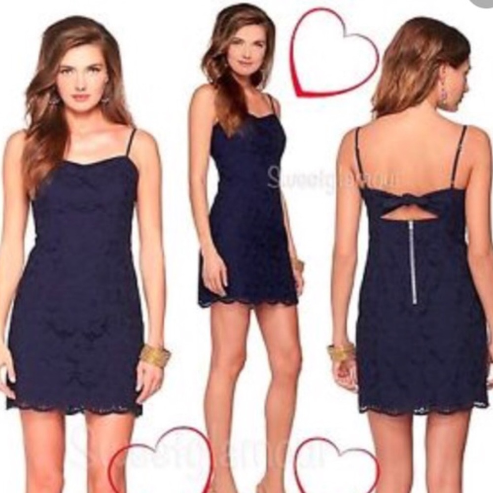 Navy eyelet Lilly Pulitzer dress